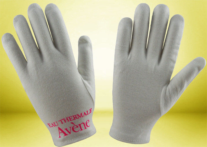 Custom Cotton Beauty Gloves , Hand Moisturizing Gloves No Fluorescent Whitening