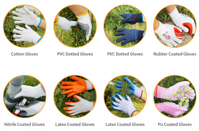 HPPE έκοψε τα ανθεκτικά ντυμένα νιτρίλιο γάντια